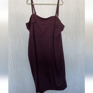 NWOT Nine Britton Size 3x Purple Form Fitting Dress Scalloped Detail Stitch Fix